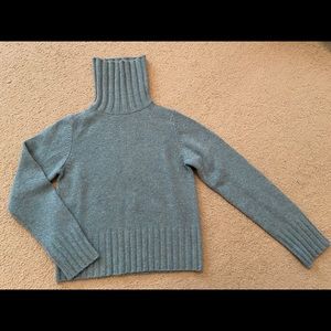 J Crew Teal Turtleneck Wool Sweater Size Medium